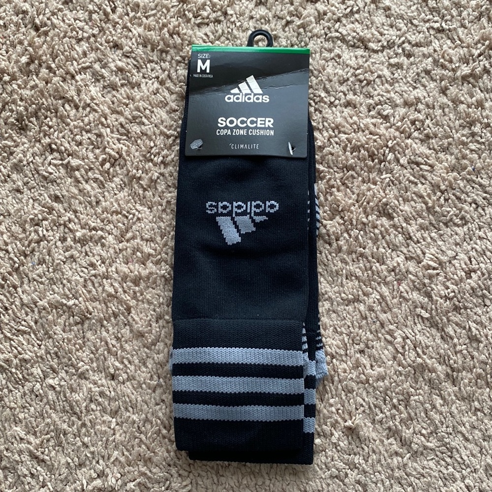 NWT Adidas Black & White Soccer Socks